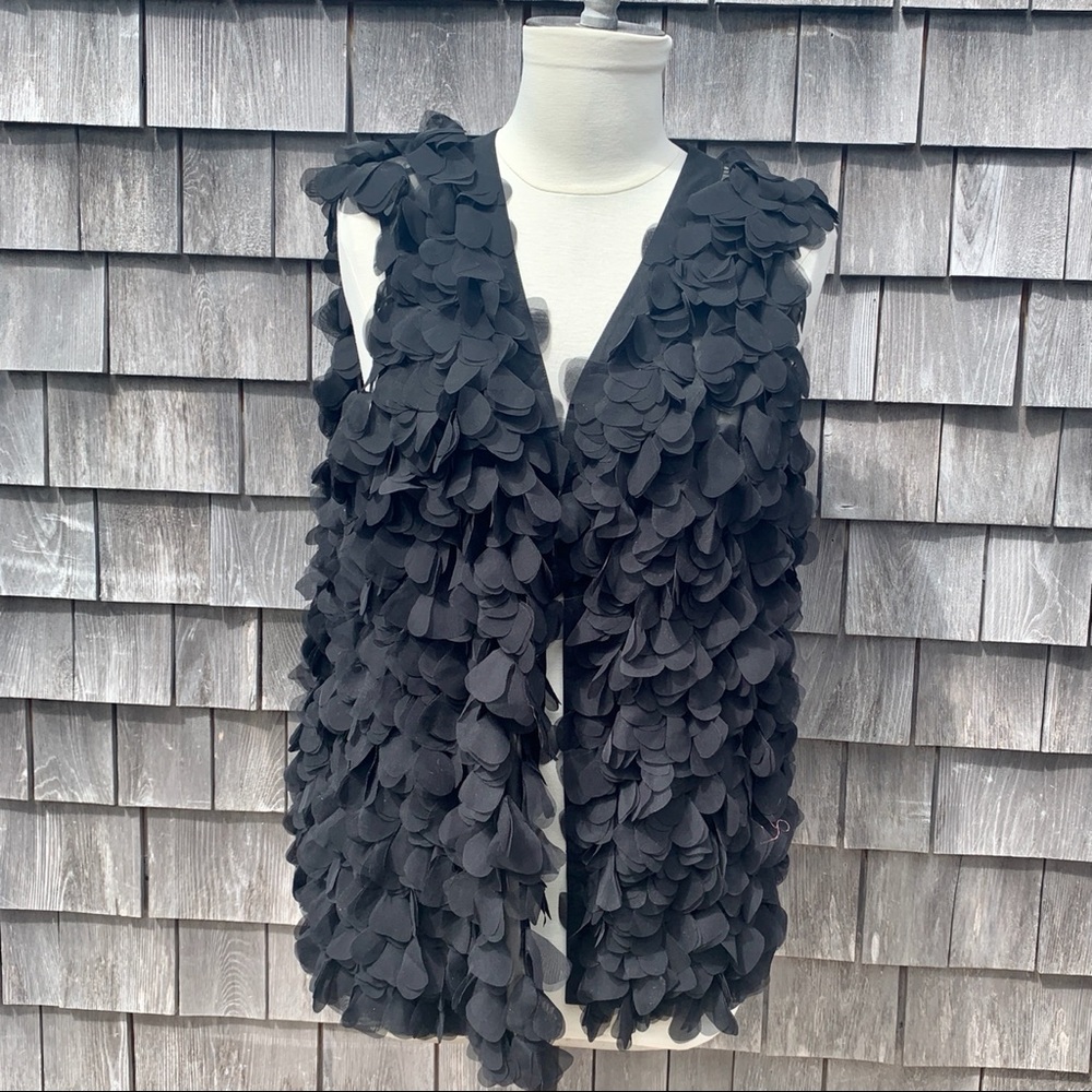 Boho petal vest Dash K by Kardashian black XL NWOT